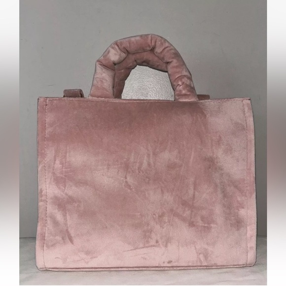 🌟SOLD🌟NEW! JUICY COUTURE Velour Big Spender Tote Bag Dusty Blush Pink - Picture 4 of 9